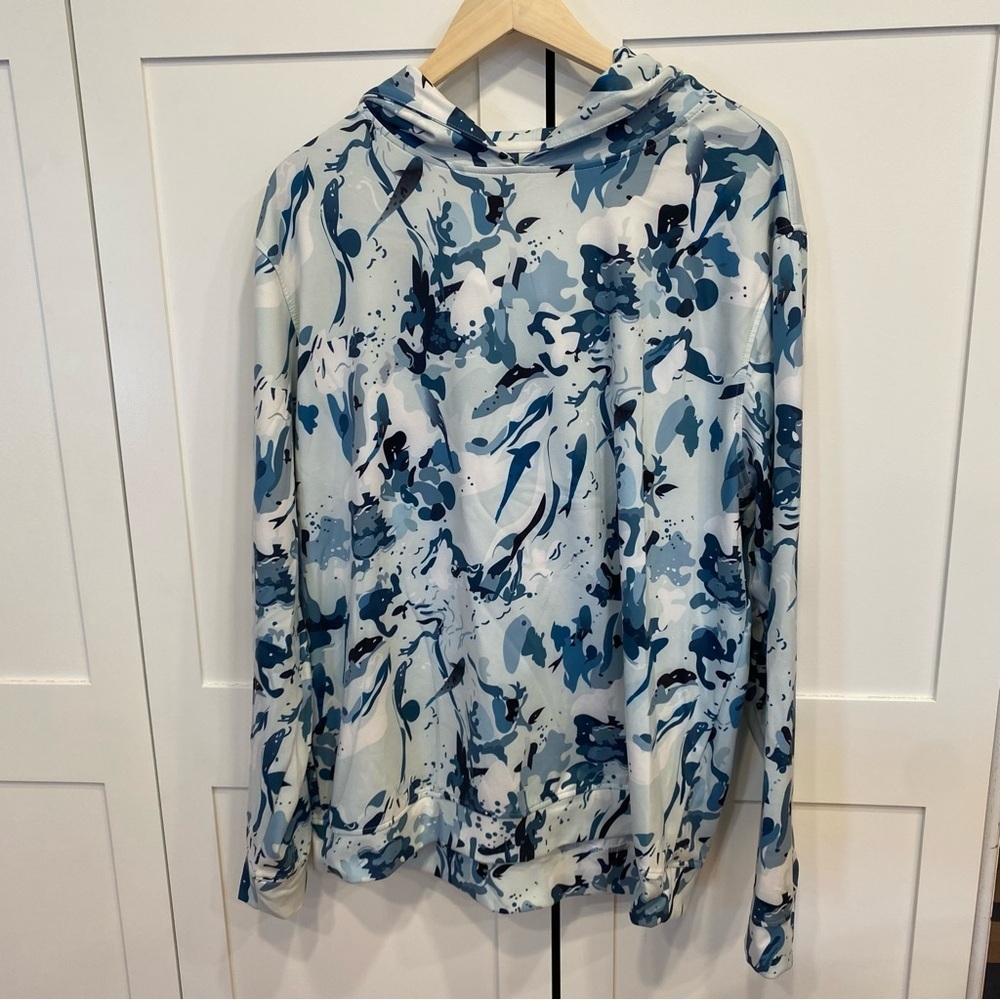 Waggle Golf Pullover Hoodie Sweatshirt Fish Paint Splats